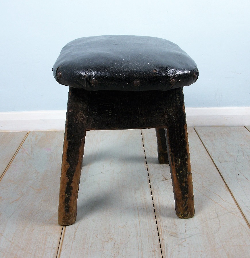 small leather seat fire stool